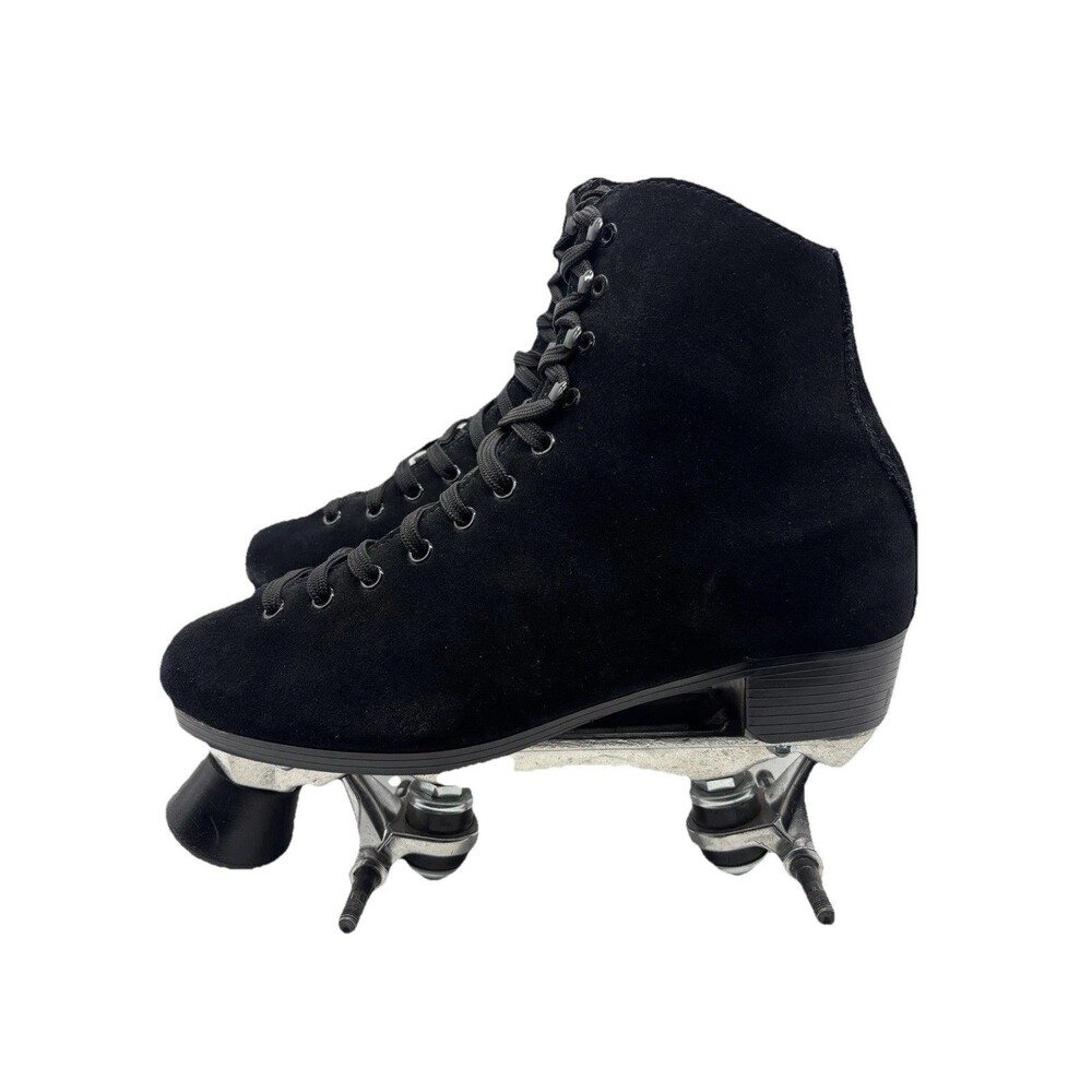 Sure-Grip Boardwalk Roller Skates Black Suede Size 8, Women’s 9 No Wheels